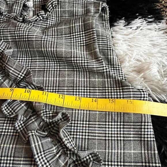 Plaid Ruffle Top Preppy Academia Y2K Soft Grunge Indie Sleaze Retro XS - Picture 6 of 6